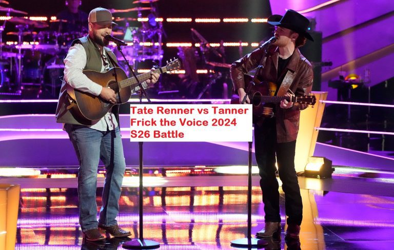 Tate Renner vs Tanner Frick the Voice 2024 S26 Battle Results 4 Nov 2024